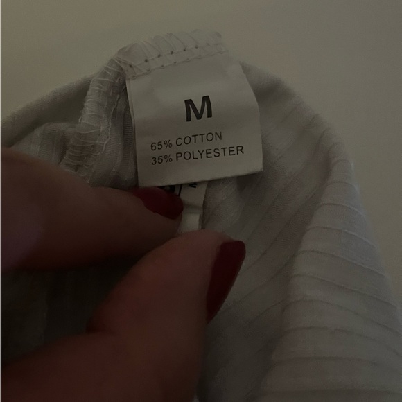 One shoulder white tank top - Picture 2 of 2